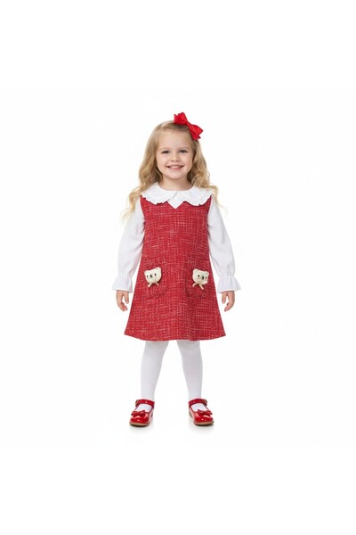SeaBubbles Girl's Gilet Dress with Shirt