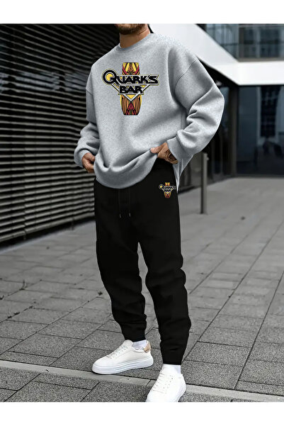 Marco Fresco Unisex Crew Neck Printed Tracksuit Set Cotton Polyester Fabric E...