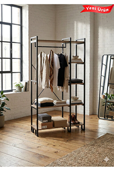 Platinreyon METAL AYAKLI 5 RAFLI AÇIK GARDIROP
