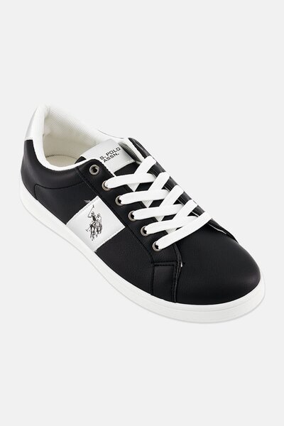 U.S. Polo Assn. حذاء كاجوال برباط للنساء، أسود