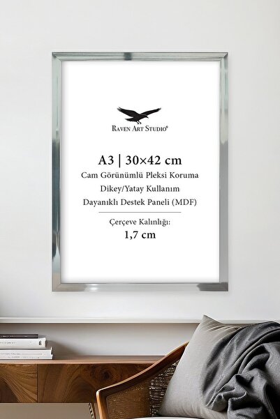 Raven Art Studio Ermitaj A3 Μέγεθος 30x42cm Inox Silver Φωτογραφία Έγγραφο Αφ...
