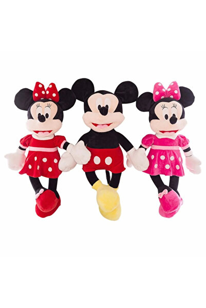 ABYZ Set de 3 jucării de pluș zâmbitoare cu Minnie și Mickey Mouse, 28 cm, ju...