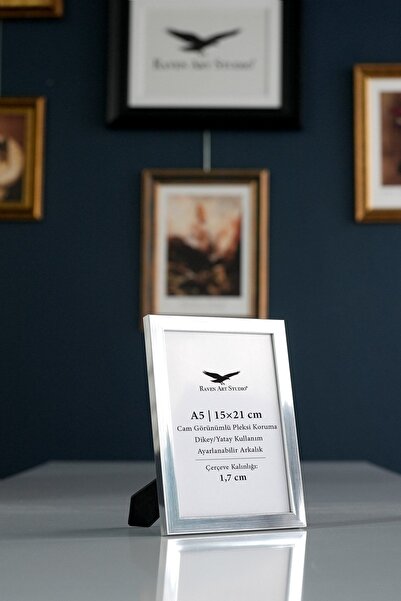 Raven Art Studio Ermitaj 15cm x 21cm Inox Silver Picture Photo Document Poste...