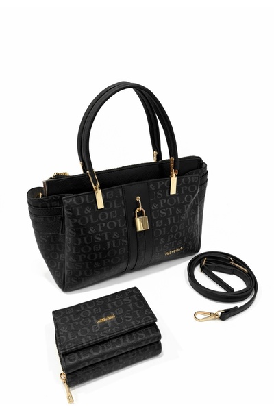 Just Polo Women's Luxury Handbag & Shoulder Bag Gold Detailed Special Design ...