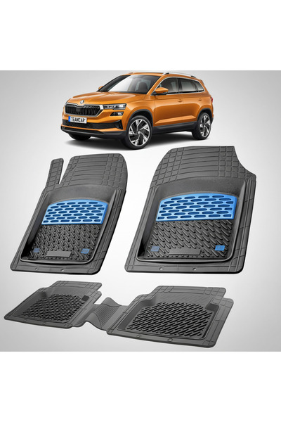 TEAMCAR Skoda Karoq I Compatible Mats 2017+ | Μπλε
