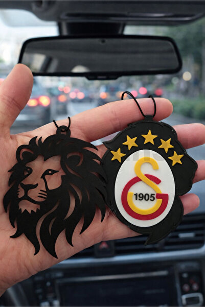 Toptan3D (İkili Paket) Galatasaray Ayna Süsü Seti, Dikiz Ayna Süsü, Araba Süs...