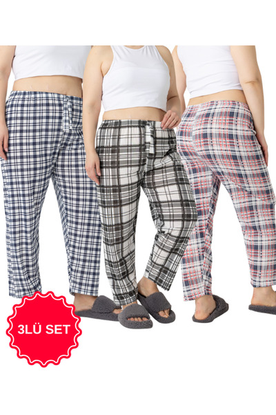 LOTTEBELLA مجموعة من قطن قطع مقاس كبير، مكونة من 3 قطع من قماش رقيق قابل للتن...