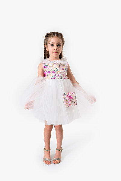 DFN Bag Sequined Puffy Skirt Evening Dress