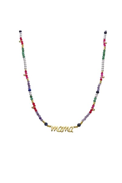 Luxenter Special MAMA Necklace in 925 Sterling Silver with Multicolored Cryst...