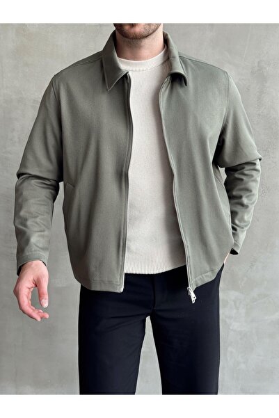 HAVANO Erkek Premium Koleksiyon Oversize Kalıp Çift Fermuarlı Düz Gabardin Ku...