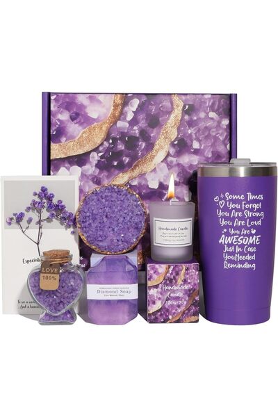 Beauenty مجموعة من 6 قطع من الشموع المعطرة وكرات الاستحمام الفوارة