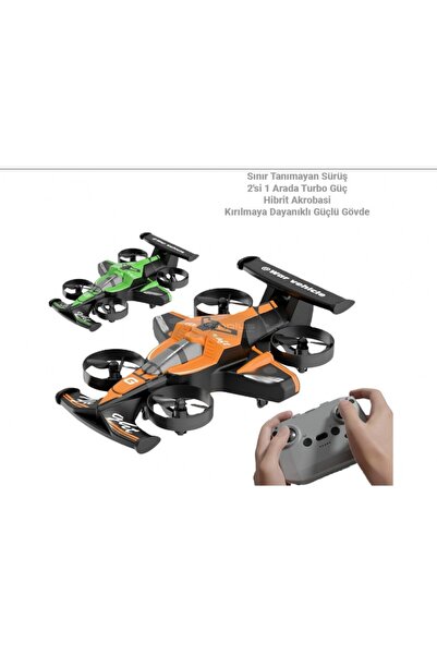 FIRSATTAN G58 Uzaktan Kumandalı 2’si 1 Arada Dron Uçan Araba Hava + Zemin Oyu...