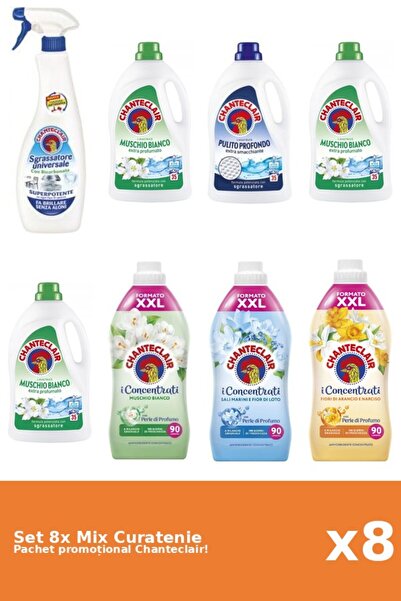 Chanteclair Set 8 Mix Curatenie Chanteclair: Bicarbonat, Lotus, Clasic, Porto...