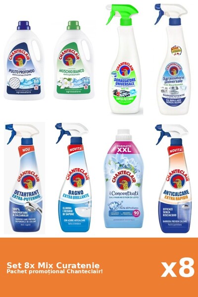 Chanteclair Set 8 Mix Curatenie Chanteclair: Lamaie, Bicarbonat, Lotus, Clasi...