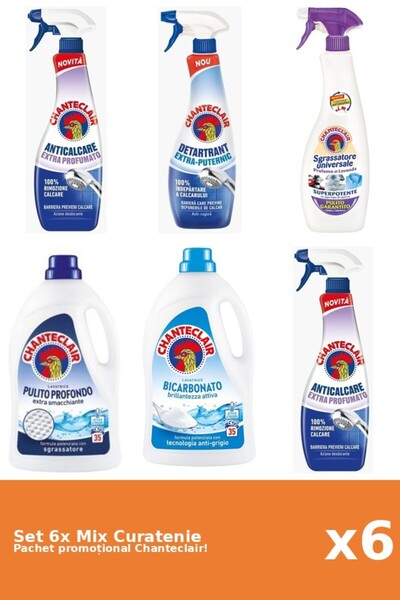 Chanteclair Set 6 Mix Curatenie Chanteclair: Bicarbonat, Clasic, Puternic, Pa...