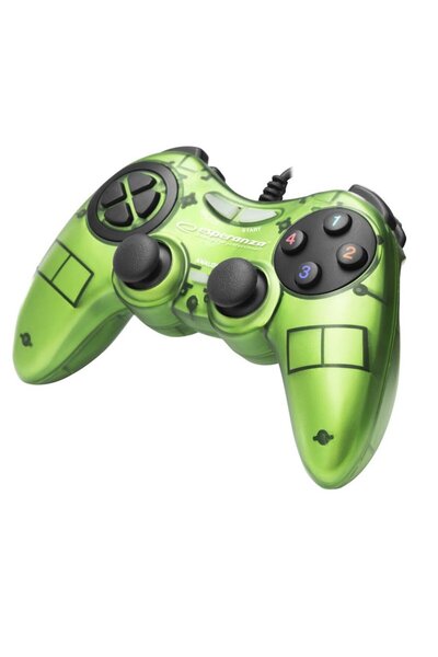 ESPERANZA EGG105G FIGHTER - GAMEPAD CU VIBRAÅ¢II PENTRU PC VERDE