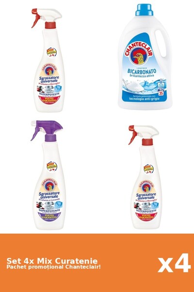 Chanteclair Set of 4 Chanteclair Cleaning Mix: Baking Soda, Marseille, Lavender