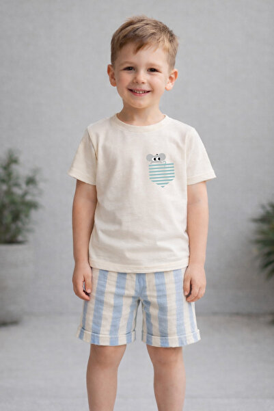 bebekpare Costum cu pantaloni scurți Minimal Mouse cu imprimeu pentru băieți ...