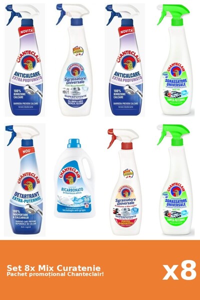 Chanteclair Set 8 Mix Curatenie Chanteclair: Lamaie, Bicarbonat, Puternic, Pa...