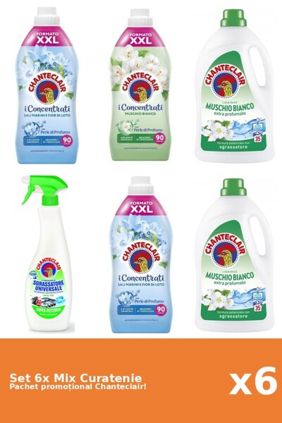 Chanteclair Set 6 Mix Curatenie Chanteclair: Lamaie, Lotus, Mosc Alb