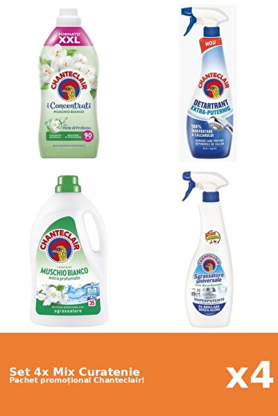 Chanteclair Set 4 Mix Curatenie Chanteclair: Bicarbonat, Puternic, Mosc Alb