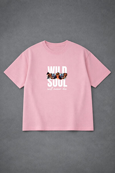 VODEXA Tricou oversize unisex WILD SOUL imprimat 100% bumbac, croială confort...