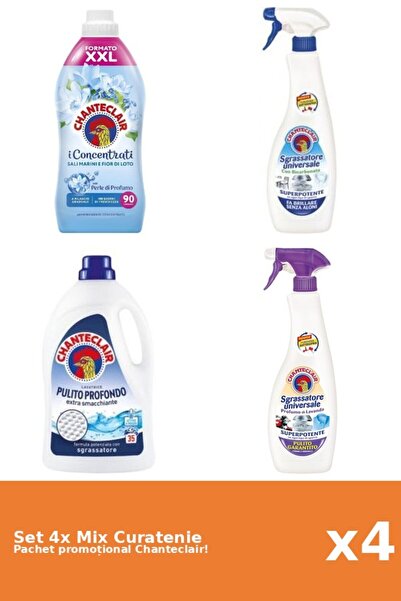 Chanteclair Set 4 Mix Curatenie Chanteclair: Bicarbonat, Lotus, Clasic, Lavanda