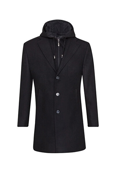 gambia outdoors Klasik Regular Klasik Kesim Yüksek Kalite Kaban Palto Siyah R...