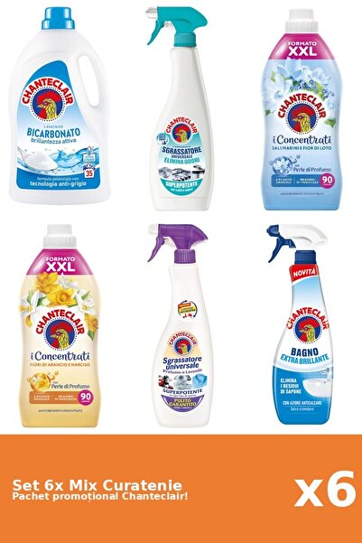 Chanteclair Set 6 Mix Curatenie Chanteclair: Bicarbonat, Lotus, Clasic, Porto...