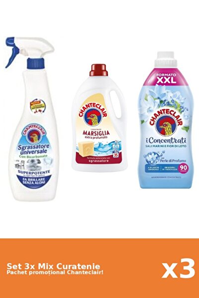 Chanteclair Set 3 Mix Curatenie Chanteclair: Bicarbonat, Lotus, Marsilia