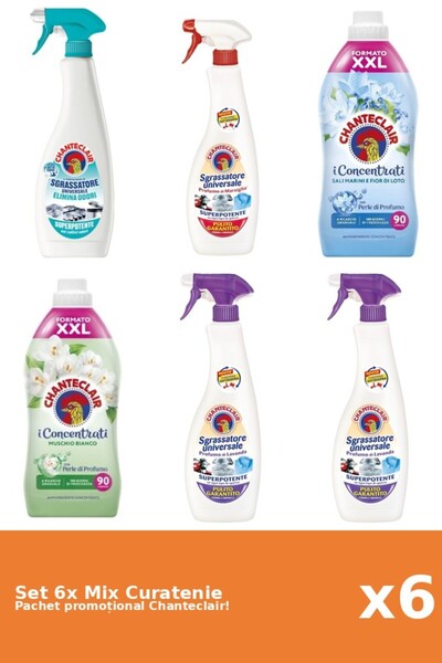 Chanteclair Set of 6 Chanteclair Cleaning Mix: Lotus, White Musk, Anti-Odor, ...