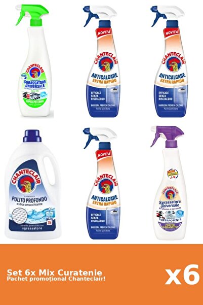 Chanteclair Set of 6 Chanteclair Cleaning Mix: Lemon, Rapid, Classic, White Musk