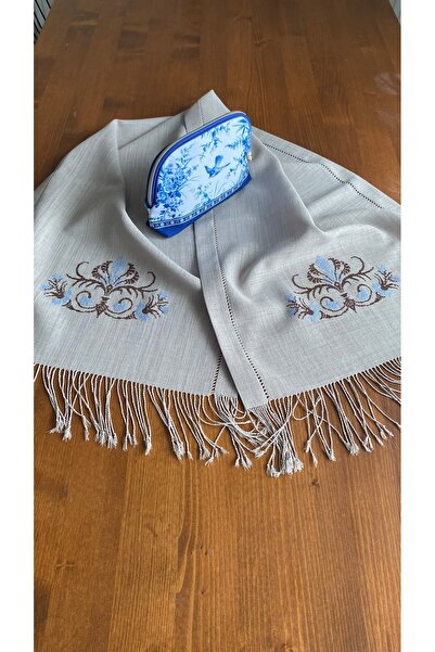 Wonder Wood Kanaviçe İşleme El Emeği Linen Kumaş Runner