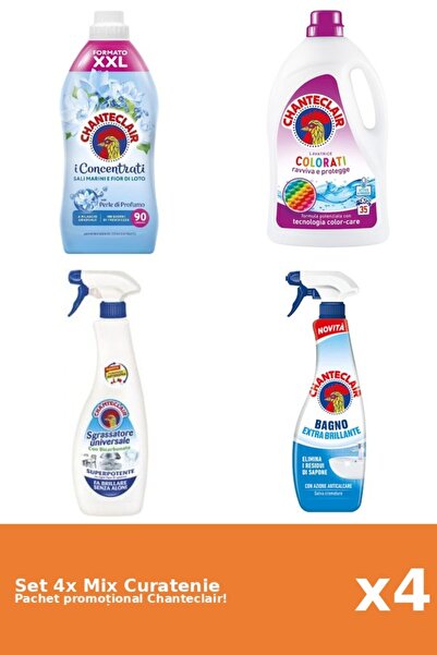 Chanteclair Set 4 Mix Curatenie Chanteclair: Bicarbonat, Lotus, Clasic, Color