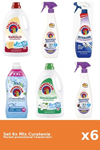 Chanteclair Set 6 Mix Curatenie Chanteclair: Lotus, Marsilia, Parfumat, Mosc Alb