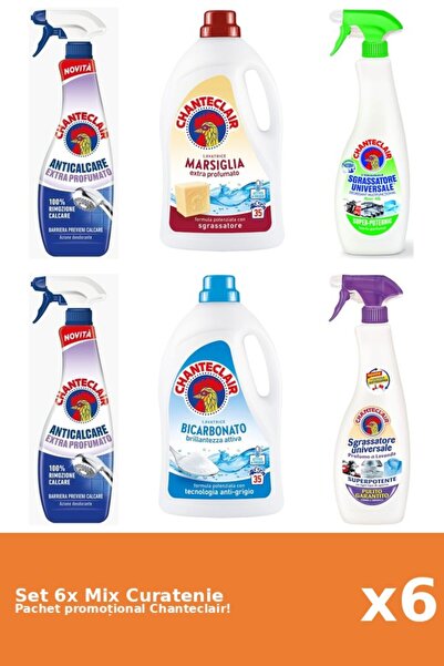 Chanteclair Set 6 Mix Curatenie Chanteclair: Lamaie, Bicarbonat, Parfumat, Ma...