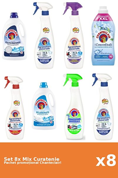 Chanteclair Set 8 Mix Curatenie Chanteclair: Lamaie, Bicarbonat, Lotus, Clasi...