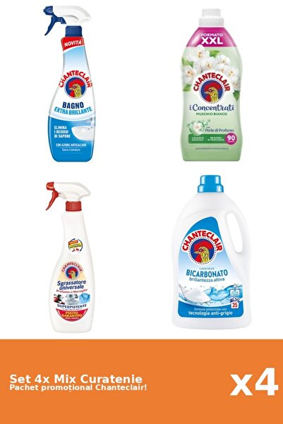 Chanteclair Set 4 Mix Curatenie Chanteclair: Bicarbonat, Clasic, Marsilia, Mo...