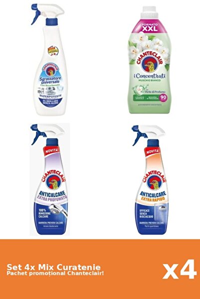 Chanteclair Set 4 Mix Curatenie Chanteclair: Bicarbonat, Rapid, Parfumat, Mos...