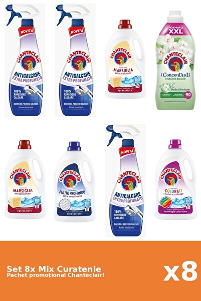 Chanteclair Set 8 Mix Curatenie Chanteclair: Clasic, Color, Parfumat, Mosc Al...