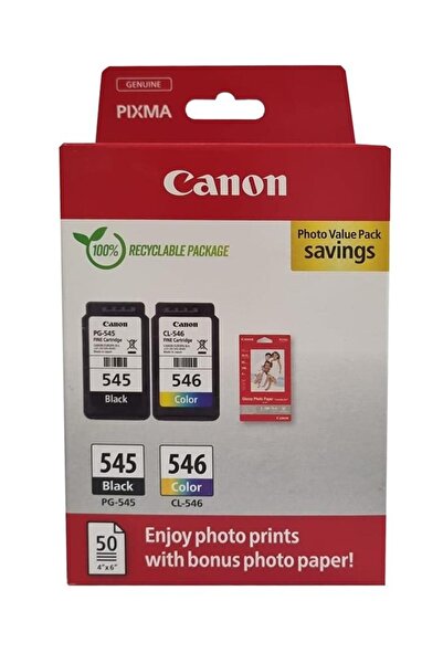 Canon PG-545 CL-546 Photo Value 2'li Mürekkep Kartuş