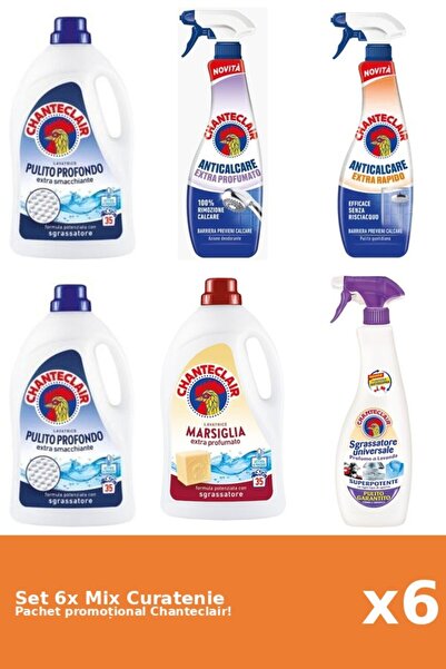 Chanteclair Set 6 Mix Curatenie Chanteclair: Clasic, Parfumat, Mosc Alb, Mars...