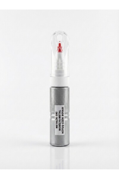 COLORGUARD Metallic Silver Gray Metal and Furniture 2 in 1 Special Design Bottle Touch-Up Paint with Needle and Brush