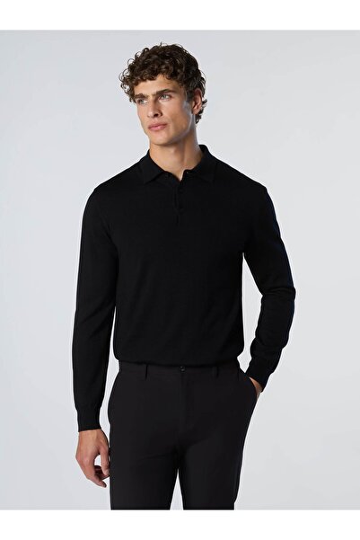 North Sails Merino Yün Polo Yaka Erkek Triko Kazak