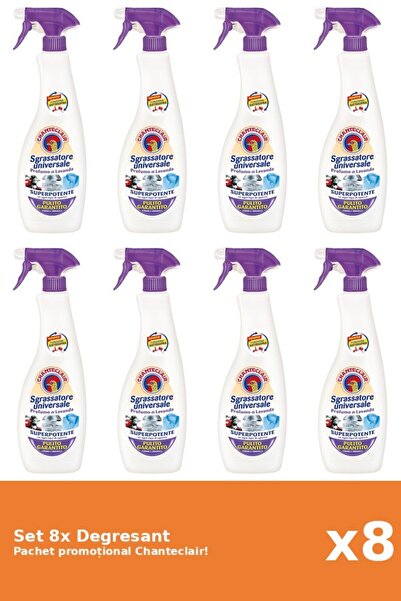 Chanteclair Set of 8 Super-Strong Universal Degreaser with White Musk, Chante...