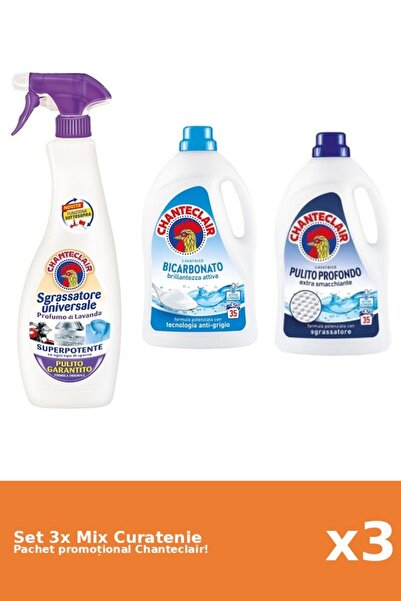 Chanteclair Set 3 Chanteclair Cleaning Mix: Baking Soda, Classic, White Musk