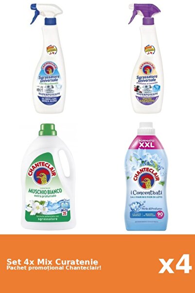 Chanteclair Set 4 Mix Curatenie Chanteclair: Bicarbonat, Lotus, Mosc Alb