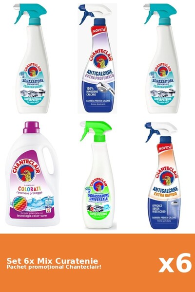 Chanteclair Set 6 Mix Curatenie Chanteclair: Lamaie, Color, Parfumat, AntiMir...