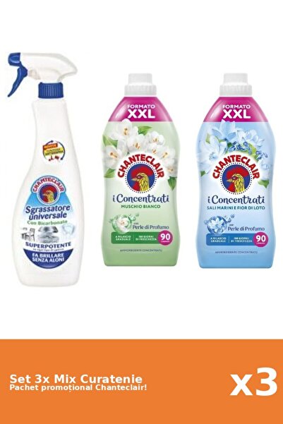 Chanteclair Set 3 Mix Curatenie Chanteclair: Bicarbonat, Lotus, Mosc Alb