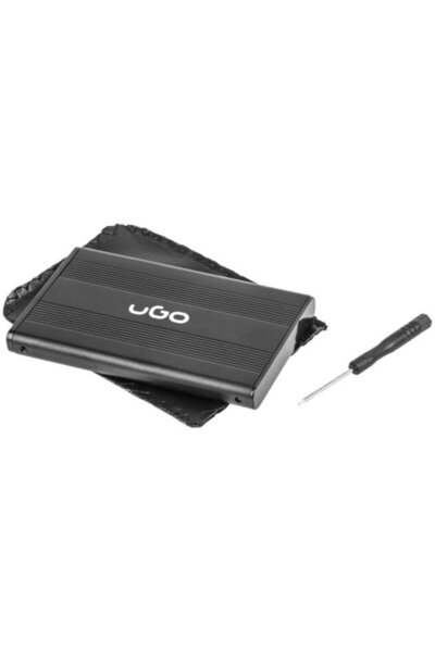 UGO Carcasă UKZ-1003 (2,5 inci; USB 2.0; aluminiu; culoare neagră)